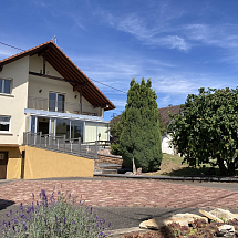 Région frontalière, Sect. Michelbach le Haut + le Bas / Ranspach, Blotzheim. Env. 15 min Basel: Charmante & solide maison env. 190 m² s.h (205 m² au sol), idéale bi famille / spacieux salon-séjour + cheminée, véranda / 2 cuisines / 4 - 6 chambres, 2 salles de bain, balcon. Situation calme, ensoleillée avec vue dégagée sur Vallée et Forêt.
